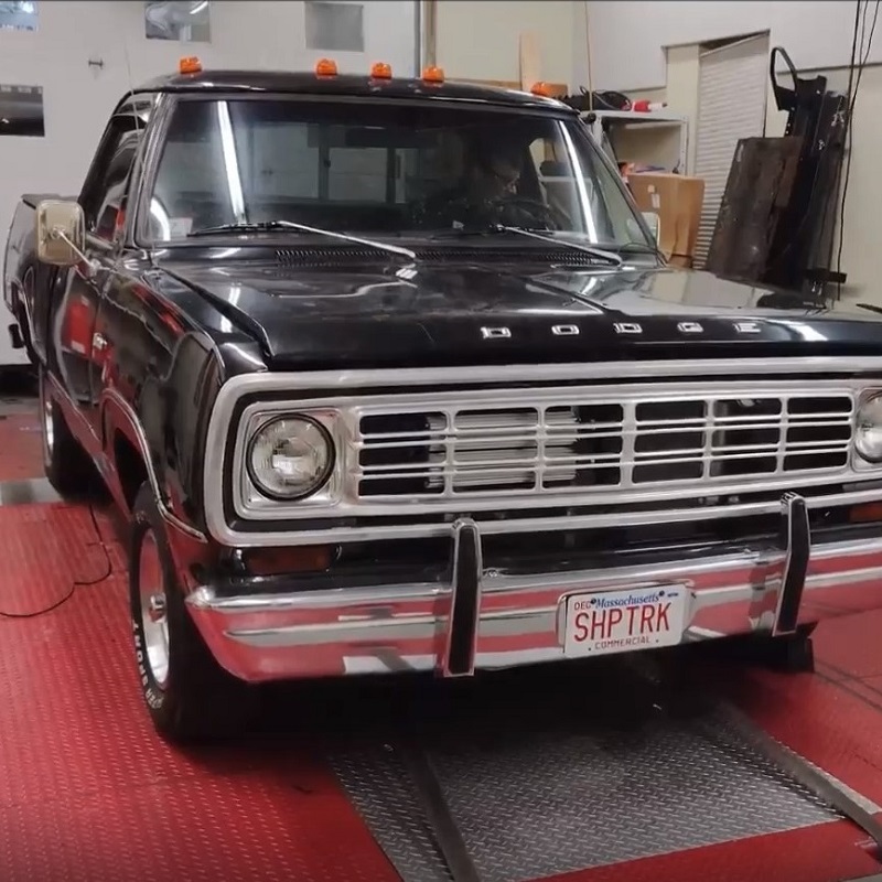 Anthony's Dodge D100 on the chassis dyno